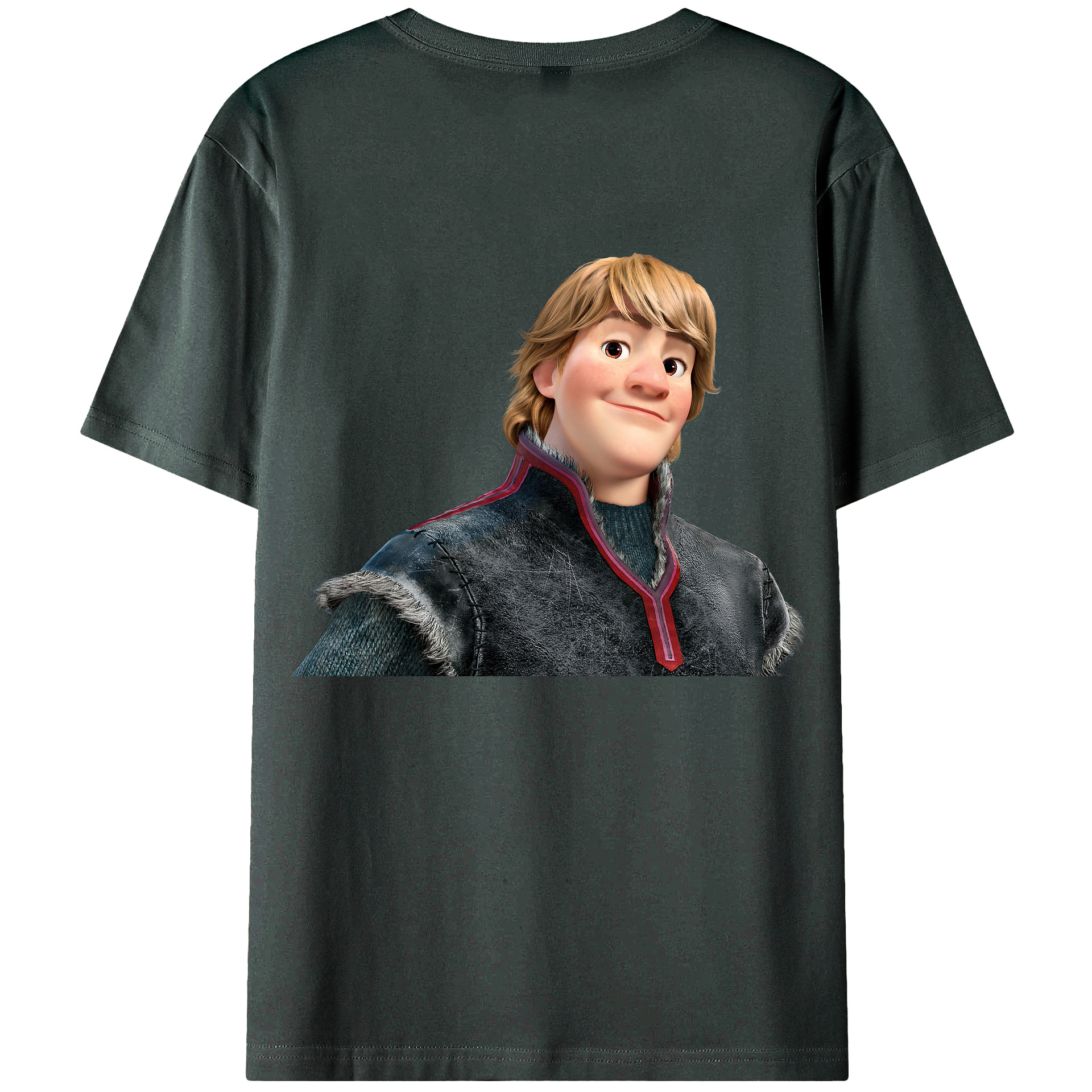 （画像用） アナと雪の女王 アンナ エルサ Frozen Anna Elsa 綿100％ メンズ半袖Tシャツ（バックプリント） 通気性